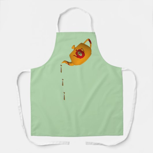 Drip Drip Dubbele Theepot Mint Chef Baker Schort (Voorkant)