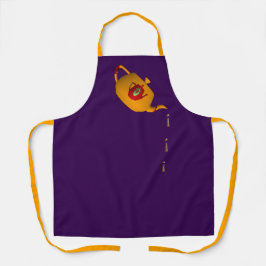Drip Drip Dubbele Theepot Paarse Chef Cateraar Schort