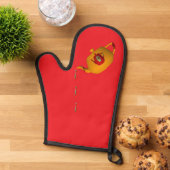Drip Drip Dubbele Theepot Rood Kok Baker Ovenwant (Top down)