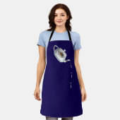 Drip Drip Theepot Donkerblauw Schort (Gedragen)