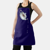Drip Drip Theepot Donkerblauw Schort (Insitu)