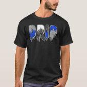 Drip Dripping True Blue 1s Matching T-shirt (Voorkant)
