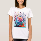DRIP DROP ICE ROOS GESTILEERD DOOR TRREAL T-SHIRT (Voorkant)