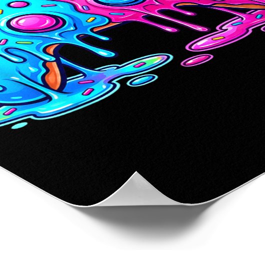 Drip Gamer Controller Boys Video Game Retro Gaming Poster (Hoek)