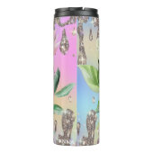 * Drip Glam Luxe Girly Glitter Rainbow Hologram Thermosbeker (Achterkant)