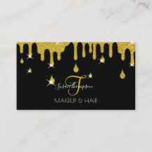 Drip Gold Glitter Sparkle Makeup Artist Hair Salon