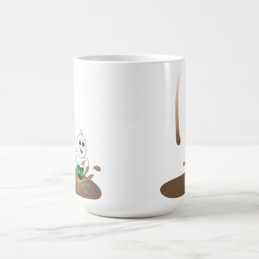 Drip Guy Splashing in Coffee Puddle Koffiemok (Center)