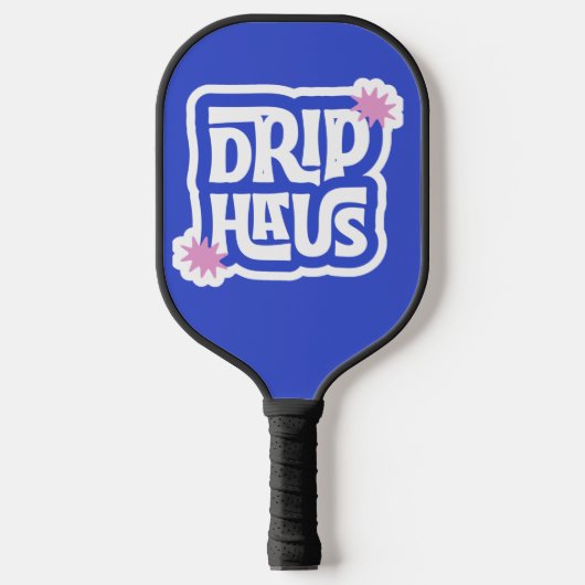 Drip Haus – Retro Speels Logo Pickleball Paddle (Voorkant)
