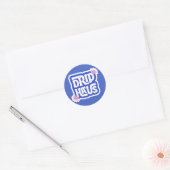 Drip Haus – Retro Speels Logo Ronde Sticker (Envelop)