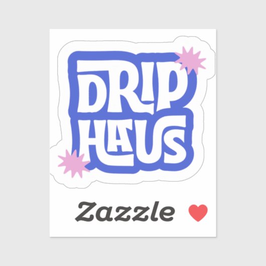 Drip Haus – Retro Speels Logo Sticker (Vel)