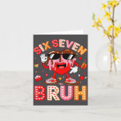 Drip Heart 67 Valentine Bruh Six Seven Meme 6 7 Ki Kaart (Gele Bloem)