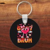 Drip Ice Cream Heart 67 Valentines Bruh Six Seven Sleutelhanger (Voorkant)