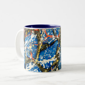Drip Mok twee toonkoffie Abstract