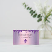 Drip Paarse bakkerij Visitekaartje (Staand voorkant)