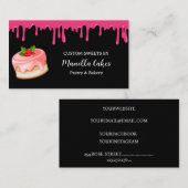 Drip roze cake gebak bakkerij visitekaartje (Voorkant / Achterkant)