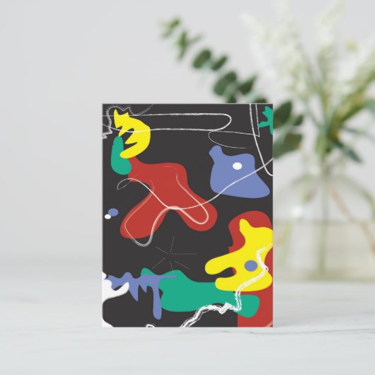 Drip schilderen briefkaart (Staand voorkant)