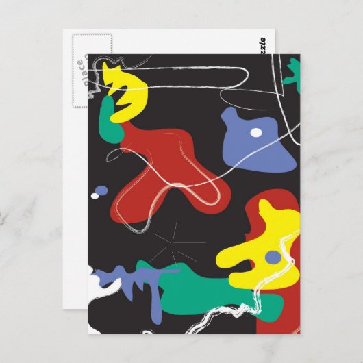 Drip schilderen briefkaart (Voorkant / Achterkant)