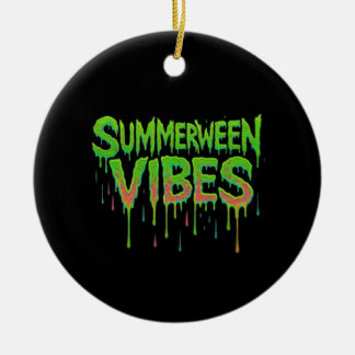 Drip Summerween Vibes Spooky Fun Classic Keramisch Ornament