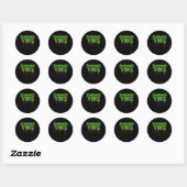 Drip Summerween Vibes Spooky Fun Classic Ronde Sticker (Vel)
