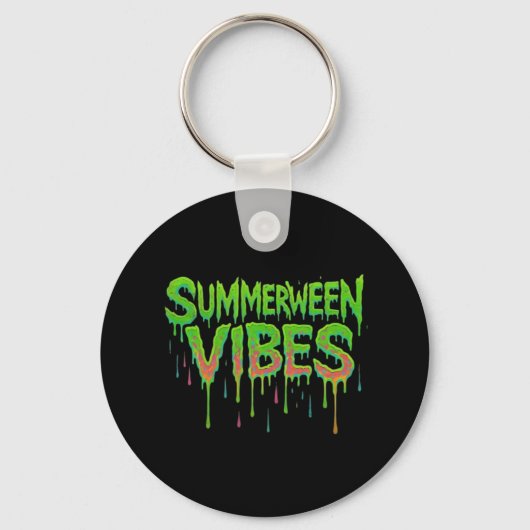 Drip Summerween Vibes Spooky Fun Classic Sleutelhanger (Voorkant)