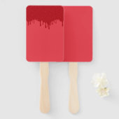 Drip Tomato Red Custom Fans – Set van 10 Handwaaier (Voorkant en achterkant)