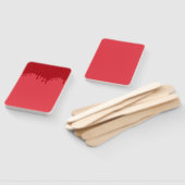 Drip Tomato Red Custom Fans – Set van 10 Handwaaier (Niet-gemonteerd)