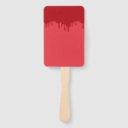 Drip Tomato Red Custom Fans – Set van 10 Handwaaier (Voorkant)