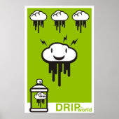 Drip World Green Poster (Voorkant)