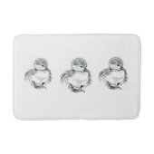 dripende badpen en inktillustratie badmat (Voorkant)