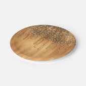 Driping in Gold Honey Glitter Sweet 16 Party Papieren Bordje (Gekanteld)