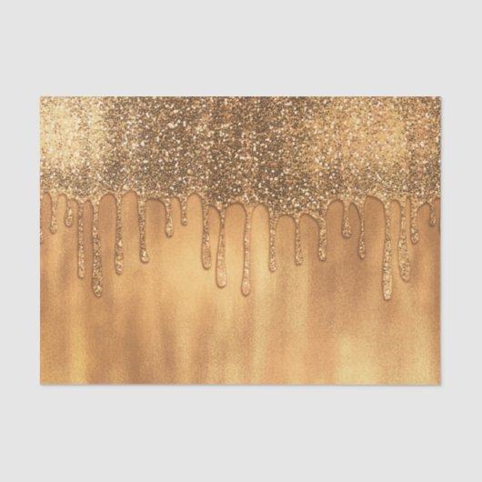 Driping in Gold Honey Glitter Sweet 16 Party Tissuepapier (Voorkant)