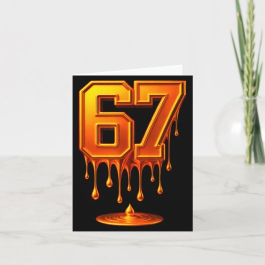 Dripng Gold 67 Meme Respect The Drip 67 Golden Aur Kaart (Voorkant)