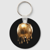 Dripng Gold Drip Baseball Game Day Player Coach Ba Sleutelhanger (Voorkant)