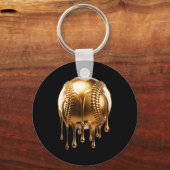 Dripng Gold Drip Baseball Game Day Player Coach Ba Sleutelhanger (Voorkant)