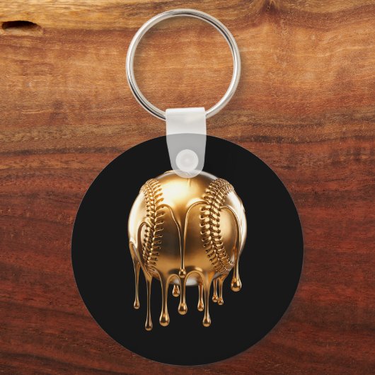 Dripng Gold Drip Baseball Game Day Player Coach Ba Sleutelhanger (Voorkant)