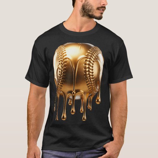 Dripng Gold Drip Baseball Game Day Player Coach Ba T-shirt (Voorkant)