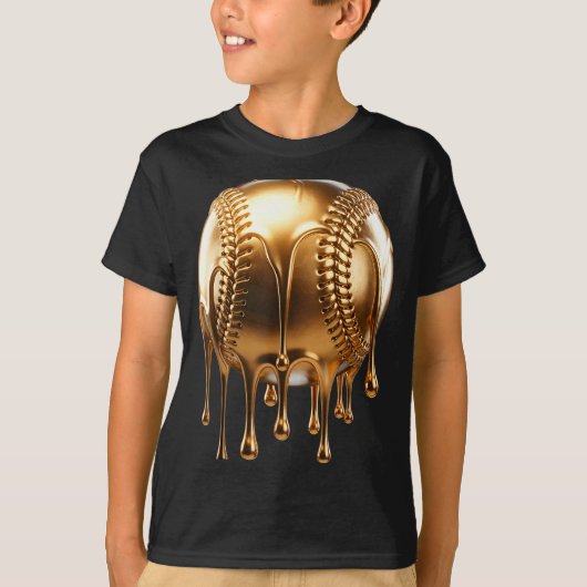 Dripng Gold Drip Baseball Game Day Player Coach Ba T-shirt (Voorkant)