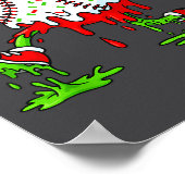 Dripng Ice Cream Baseball Santa Hat, Xmas Pajama K Poster (Hoek)