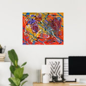Drippal Play Abstract Art Poster (Thuiskantoor)