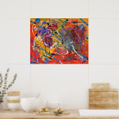 Drippal Play Abstract Art Poster (Keuken)