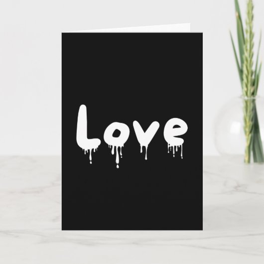 dripped Liefde wit Kaart (Voorkant)