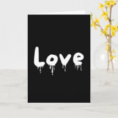 dripped Liefde wit Kaart (Gele Bloem)