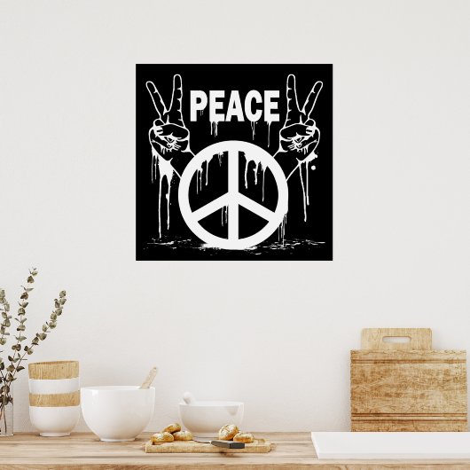 DRIPPEN VREDESSIGNALEN POSTER (Keuken)