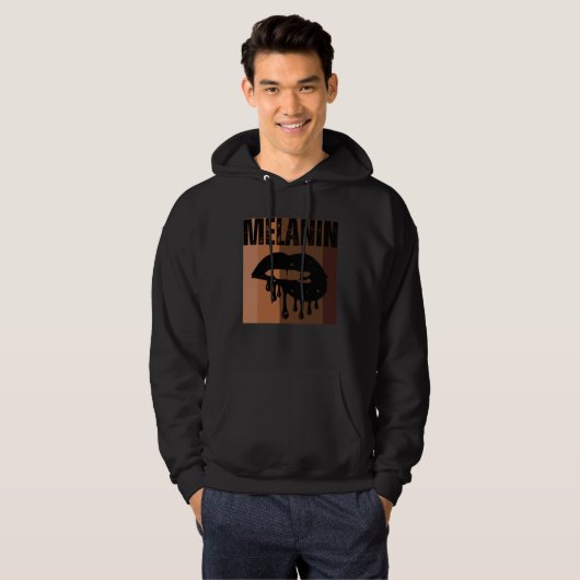 Drippin In Melanin Lips Hoodie (Voorkant volledig)