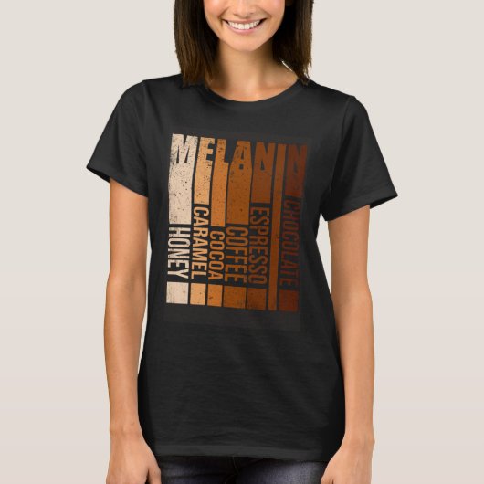 Drippin Melanin Black History Month Black Men Wome T-shirt (Voorkant)