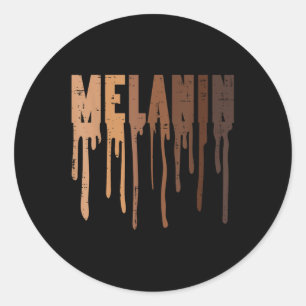 Drippin Melanin Black History Pride Black Lives Bl Ronde Sticker