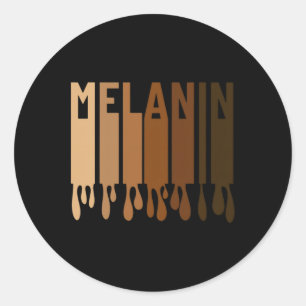Drippin Melanin Women Pride Black History Juneteen Ronde Sticker