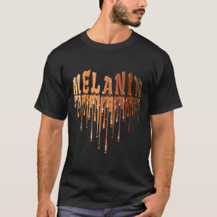 Drippin melanine hart liefde zwarte geschiedenis t t-shirt