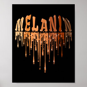 Drippin melanine hartliefde zwarte geschiedenis tr poster
