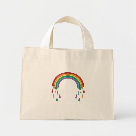 Drippin' Rainbow Bag Mini Tote Bag (Voorkant)